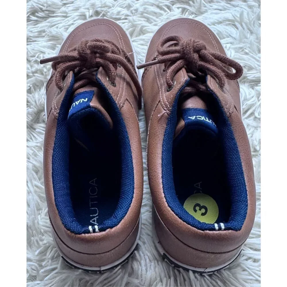 EUC Brown Nautica Boys Size 3 loafers